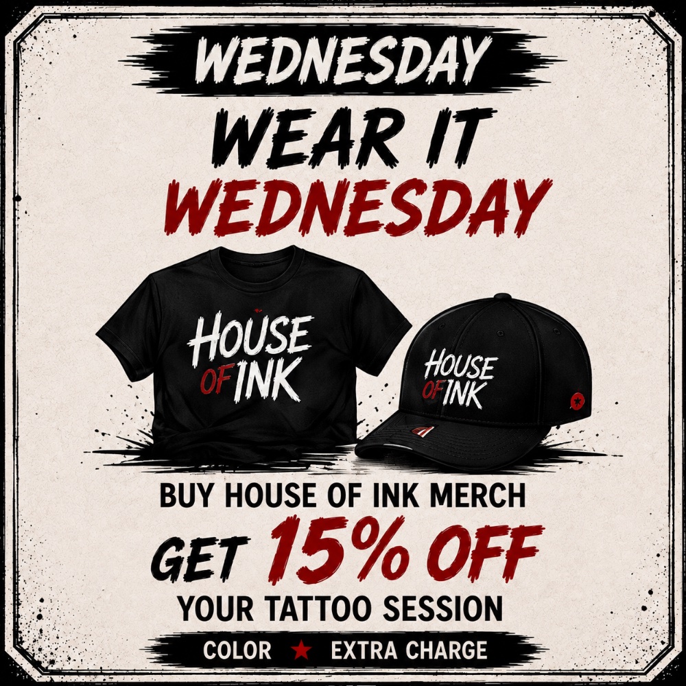Wednesday promotion at House of Ink Art Studio
